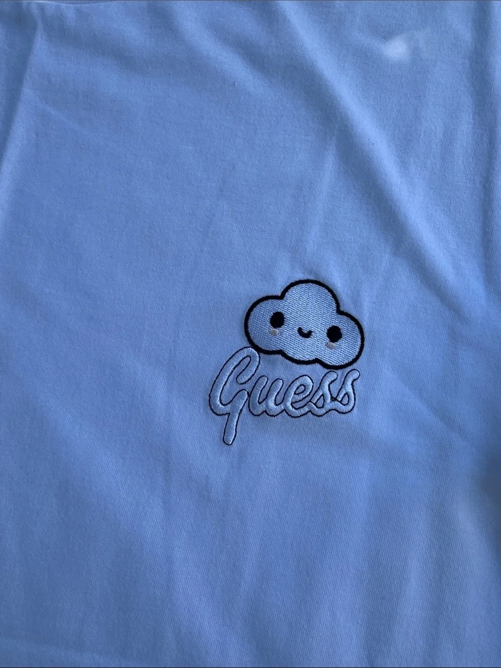 New Guess White Short Sleeve Graphic Crew Tee SZ L - Picture 3 of 4